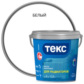 Эмаль акриловая для радиаторов ТЕКС Универсал полуглянцевая 0,8л белая , арт.700008611