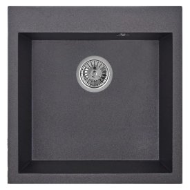 Мойка GRANULA 510х520х190мм черная кварц