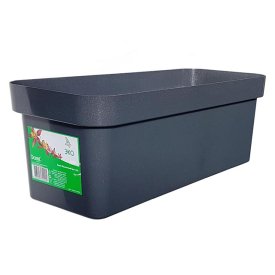 Ящик балконный ЭКО 40см пластик тёмно-серый