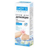 Крем для депиляции LADY`S 100 мл для чувствительной кожи обл. бикини с оливковым маслом и экстр. ром