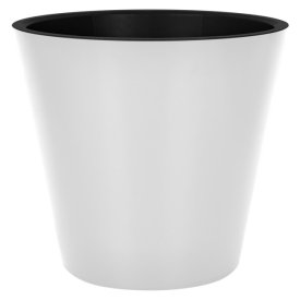 Горшок двойной Фиджи 1,6л d16см h15см белый пластик