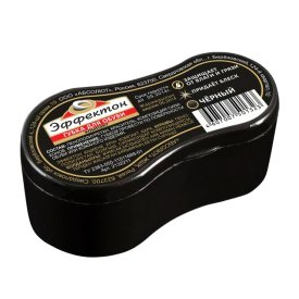 Губка для обуви ЭФФЕКТОН Компакт черная для гладкой кожи