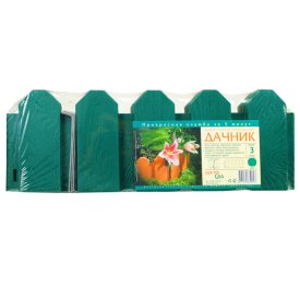 Ограждение садовое Дачник 3м 18см 6шт пластик зелёный