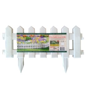 Ограждение садовое Палисадник 1,9м 20см 4шт пластик белый