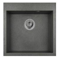 Мойка квадратная GRANULA 510х520х190мм графит кварц