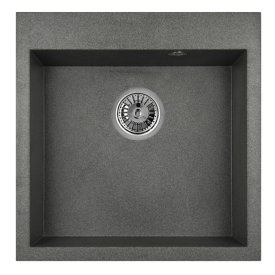 Мойка квадратная GRANULA 510х520х190мм графит кварц