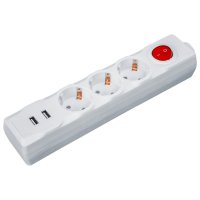 Удлинитель c usb NAVIGATOR npe USB-03-180-esc-3X1 с/з выкл 3 гнезда 1,8м 2,1A