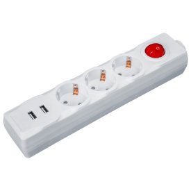 Удлинитель c usb NAVIGATOR npe USB-03-180-esc-3X1 с/з выкл 3 гнезда 1,8м 2,1A