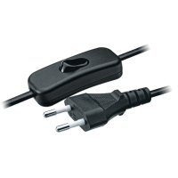 Кабель для бра NAVIGATOR 2x0,5 1,7 м 2 А с выключателем черный