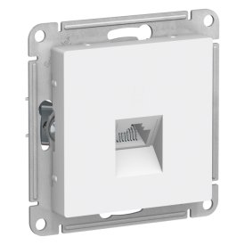Розетка компьютерная 1 пост Atlas Design RJ45 белый
