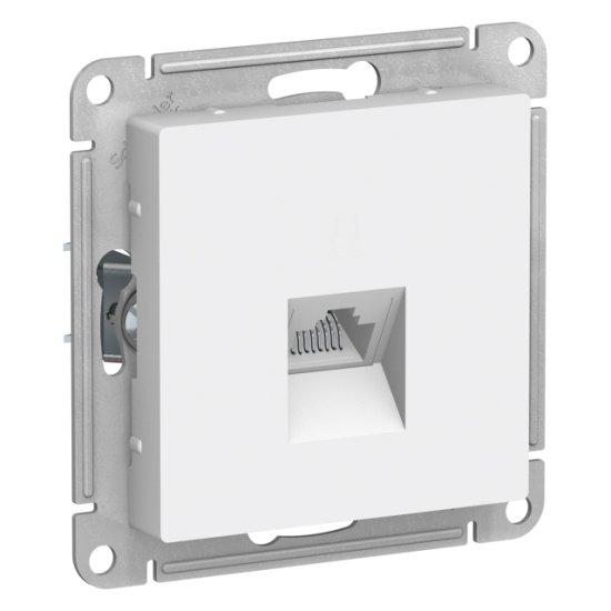 Розетка компьютерная 1 пост Atlas Design RJ45 белый