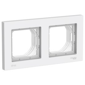 Рамка 2 поста Atlas Design aqua IP44 белый