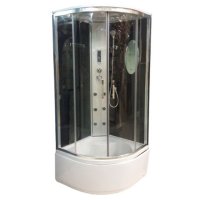 Кабина душевая Omega 90x90x215см г/м высокий поддон 1/4 круга