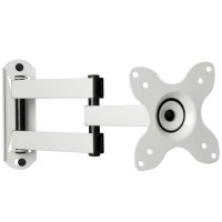 Кронштейн MONSTERMOUNT МВ-4225 VESA 100-100 до 30кг накл/повор/бел.для телевизора