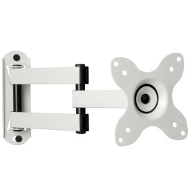Кронштейн MONSTERMOUNT МВ-4225 VESA 100-100 до 30кг накл/повор/бел.для телевизора