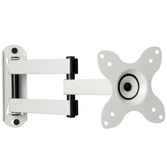 Кронштейн MONSTERMOUNT МВ-4225 VESA 100-100 до 30кг накл/повор/бел.для телевизора
