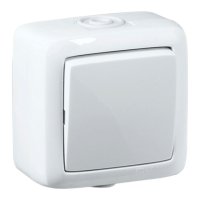 Выключатель 1-клавишный HEGEL Alfa IP44 10А белый