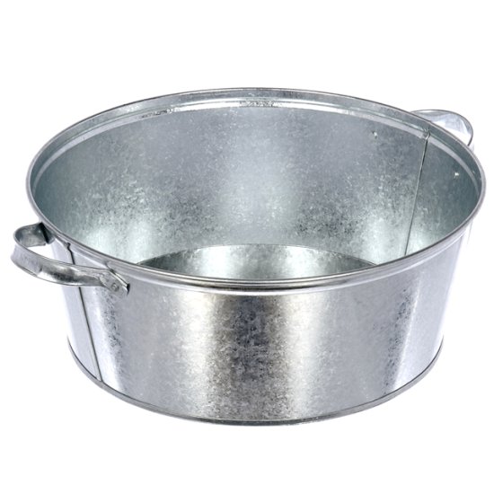 Таз для бани 13л круглый оцинкованная сталь