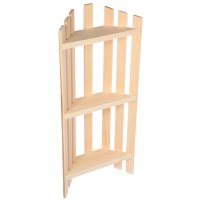 Полка угловая трехъярусная липа 78х25х16см