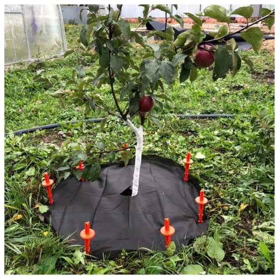 Круг приствольный 5шт d1м с УФ плотность 60г/м2 черный