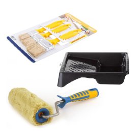 Набор малярный ванночка, валик, кисти 3шт, арт.НАБ2