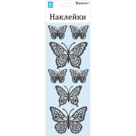 Наклейка ROOMDECOR Мерцающие бабочки 10х25см, арт.RKA 7403