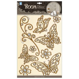Наклейка ROOMDECOR Бабочки ажурные 30х42см, арт.POA 5801