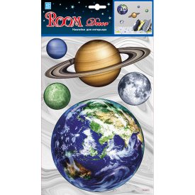 Наклейка ROOMDECOR Планеты голограмма 21х30см, арт.RKA 2901