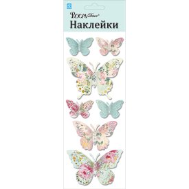 Наклейка ROOMDECOR Бабочки декупаж 10х25см, арт.RKA 7603