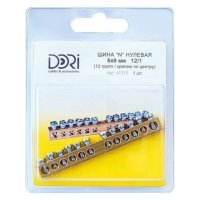 Шина нулевая DORI N 12 отверстий 1шт латунь