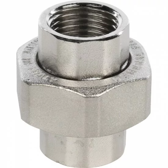 Никелированное разъемное соединение-американка STOUT RG008Q0SGHT6PS