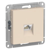 Розетка компьютерная 1 пост SYSTEME ELECTRIC Atlas Design RJ45 бежевый