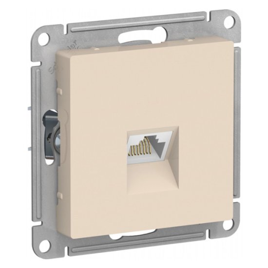 Розетка компьютерная 1 пост SYSTEME ELECTRIC Atlas Design RJ45 бежевый