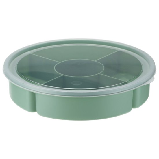 Менажница IDEA 5 секций 26см с крышкой пластик фисташковый