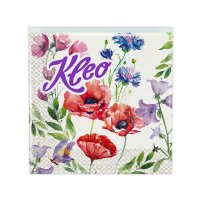 Салфетки KLEO Полевые цветы 3-слойные 33х33см 20шт