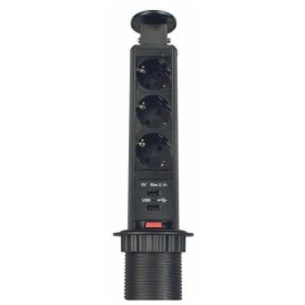 Блок 3 поста ТЗ - GLS Pop-Up Compact выдвижной вертикальный с 2 USB черный
