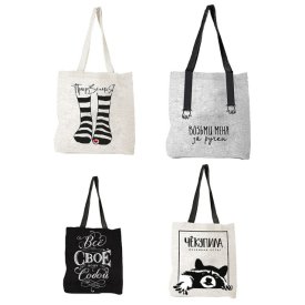 Сумка шоппер 35х40см текстиль в асс-те