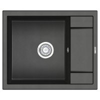 Мойка GRANULA 600х500х20мм черный кварц