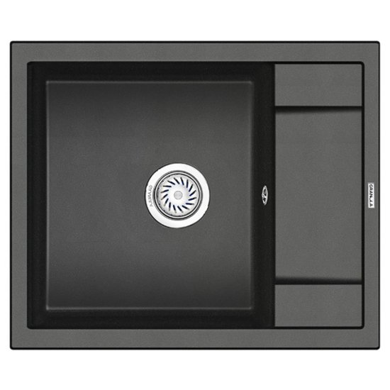 Мойка GRANULA 600х500х20мм черный кварц