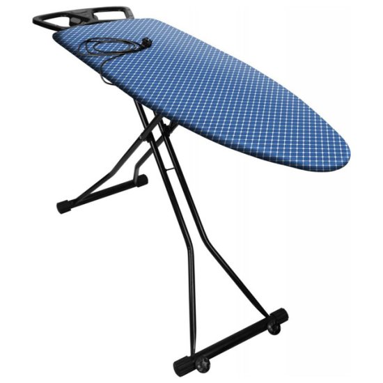 Доска гладильная NIKA Nika Sport 122х42см перфорированный лист розетка тефлон колеса на опорах в асс