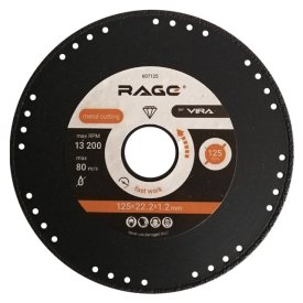Диск алмазный  RAGE by VIRA 125х22,2х1,2мм сплошной