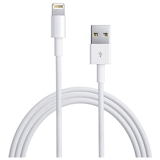 Дата-кабель USB 1м нейлон оплетка белый