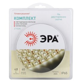 Лента светодиодная ЭРА LED 24Вт IP65 2700К 5м