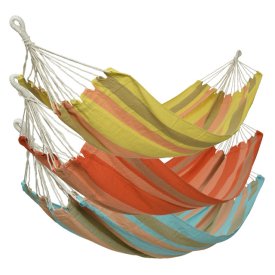 Гамак 100х200см полосатый хлопок цвет в асс-те