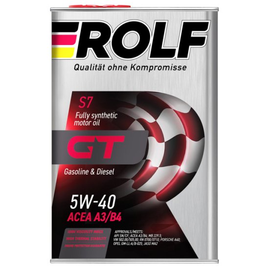 Масло моторное ROLF GT SAE 5W-40 API SN/CF 4л