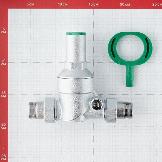 Редуктор давления Far 3/4 НР(ш) мембранный с отверстием под манометр (FA 2810 34)