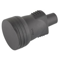 Розетка кабельная каучуковая с крышкой DUWI c/з IP44 16А черная