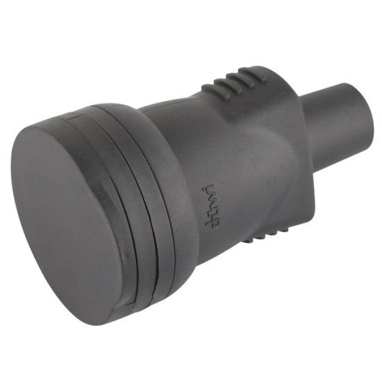 Розетка кабельная каучуковая с крышкой DUWI c/з IP44 16А черная