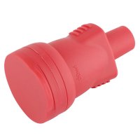 Розетка кабельная каучуковая с крышкой DUWI c/з IP44 16А красная