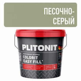 Затирка для швов PLITONIT Colorit EasyFill эпокс. 1-10мм 2кг песочно-серая